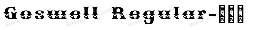 Goswell Regular字体转换